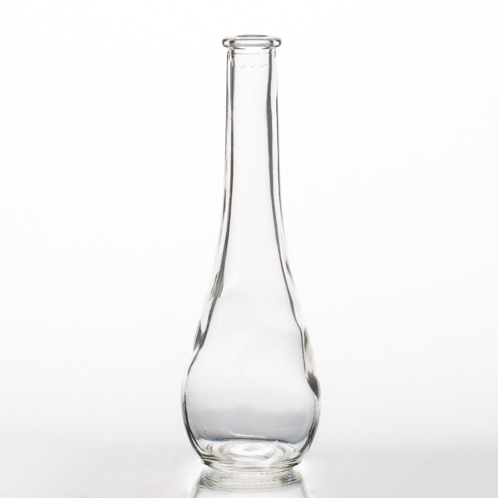 Richland Clear Round Teardrop Bud Vase 7” Set of 12