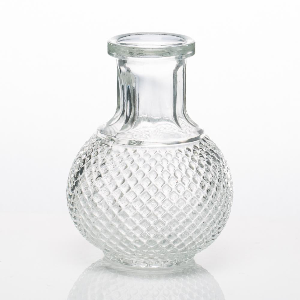 richland glass bud vase clear round perfume set of 36