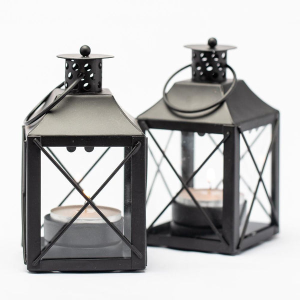 Mini Dark Lacquered Tin Lantern