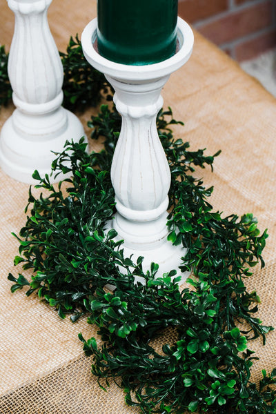 9ft faux boxwood garland - thumbnail number 3