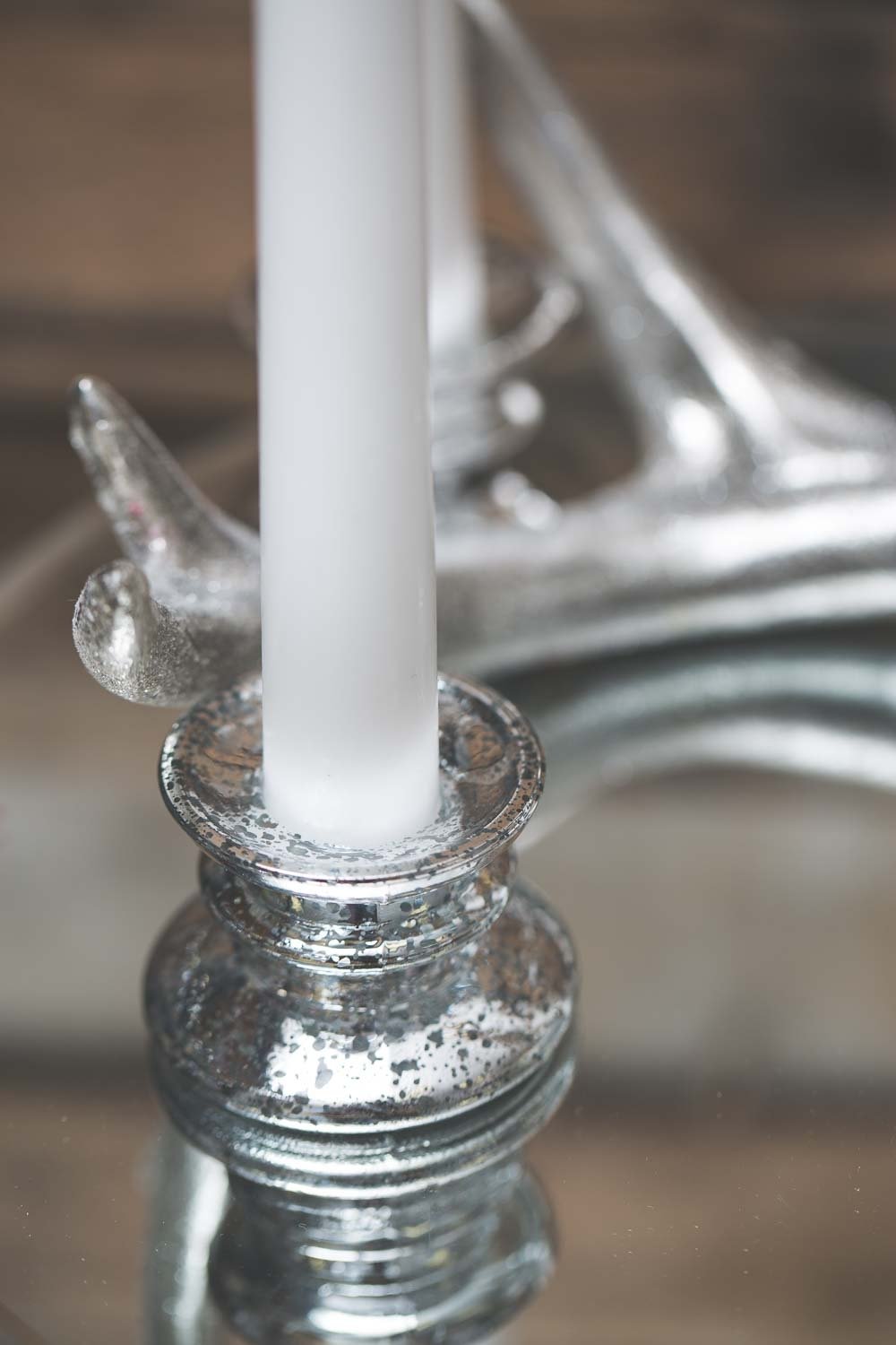 Richland Athena Taper Candle Holder Silver