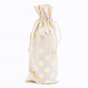 richland linen bag 6 x 14 with gold dots set of 48