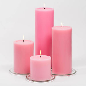 richland 4 x 6 pink pillar candles set of 6