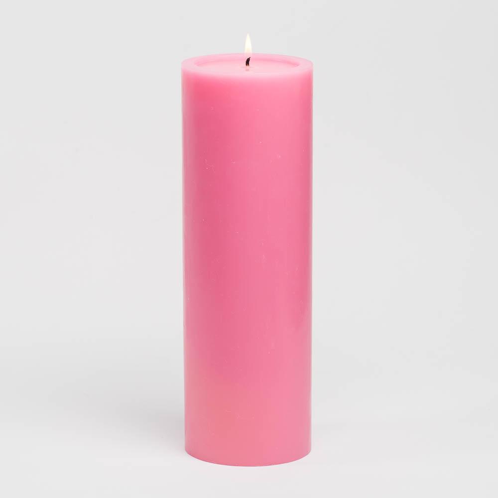 richland 4 x 12 pink pillar candle set of 6