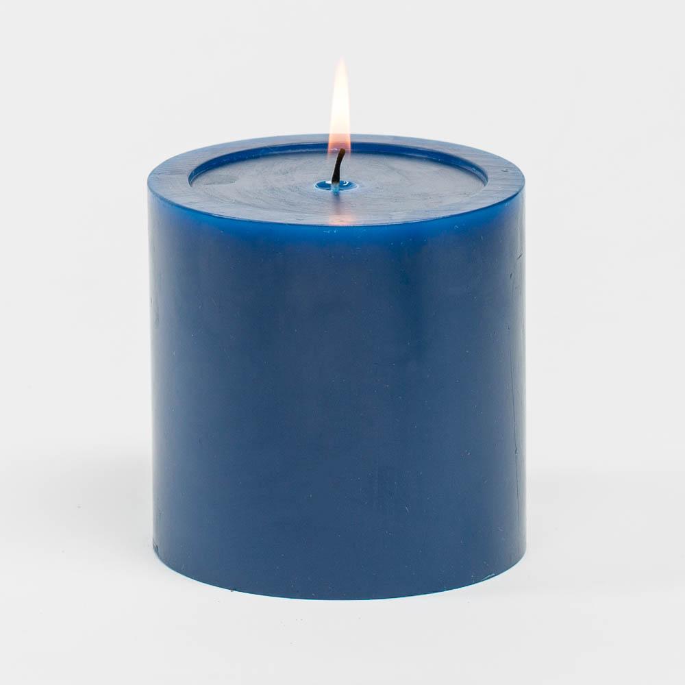Richland 4" x 4" Navy Blue Pillar Candles Set of 6