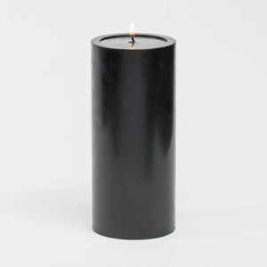 richland 4 x 9 black pillar candles set of 6