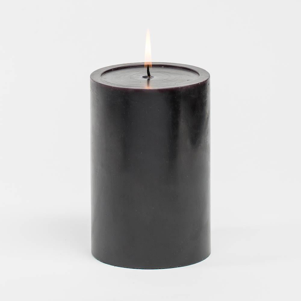 richland 4 x 6 black pillar candle