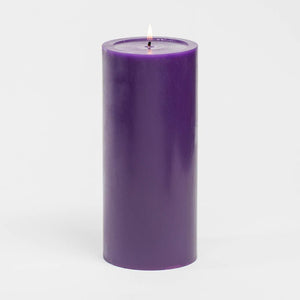 Richland 4" x 9" Purple Pillar Candle