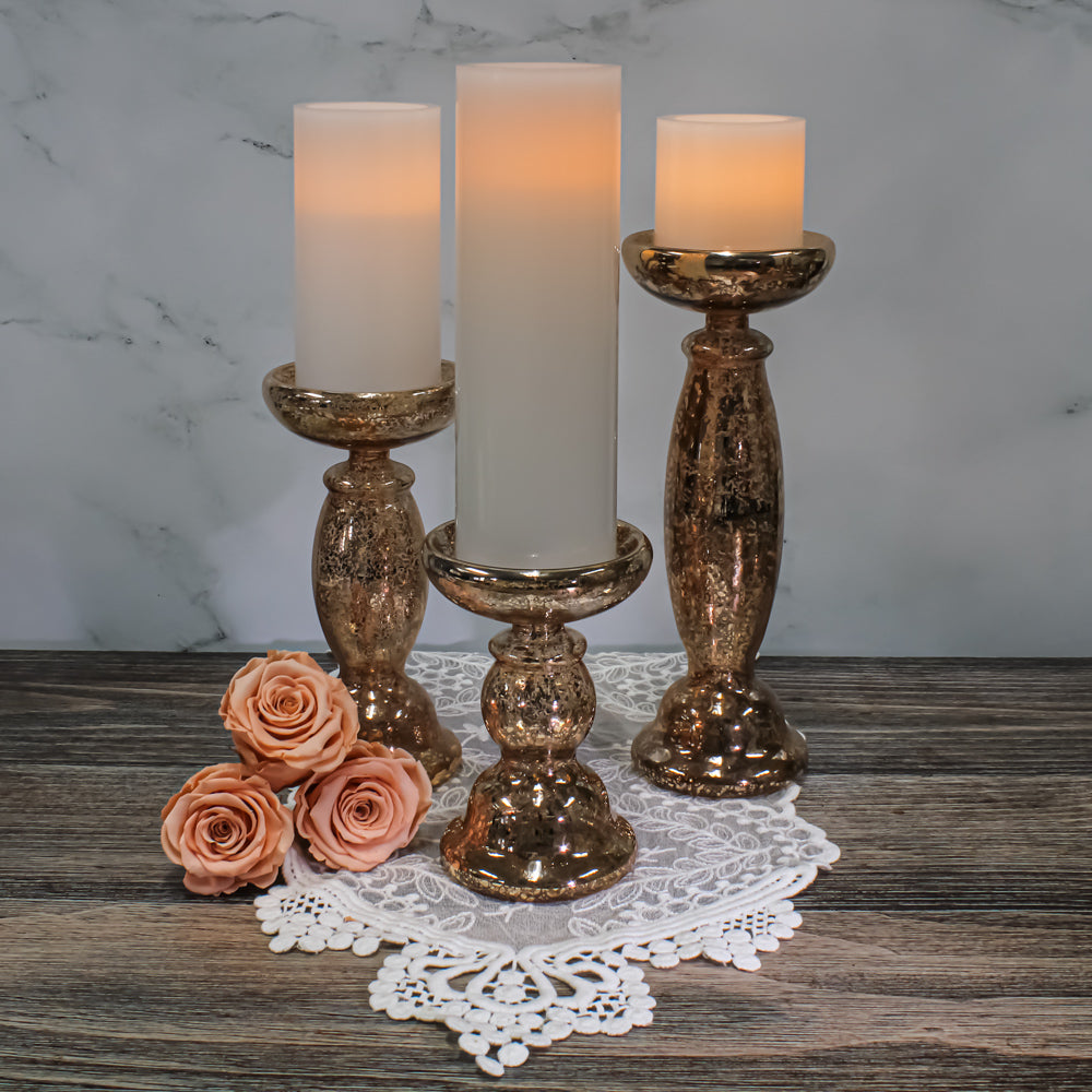 Richland Flameless LED Pillar Candles 3"x3", 3"x6" & 3"x9" White