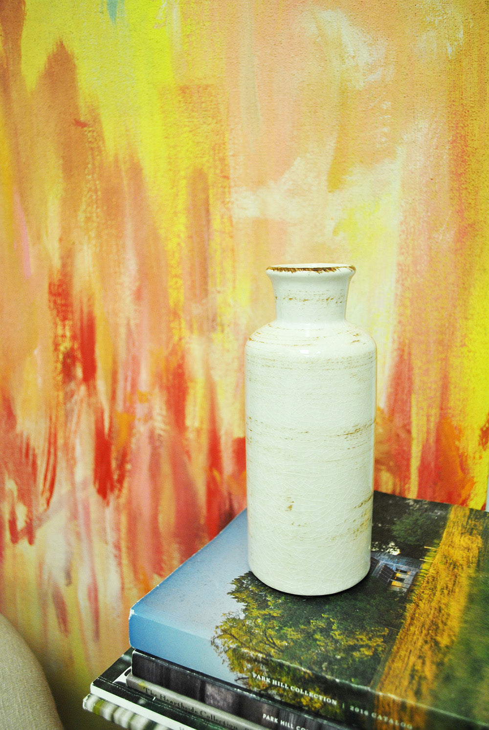 Richland Farmhouse White Ceramic Vase 7.5"