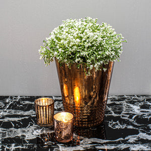 Rose Gold Mercury Array Vase and Candle Holder 7.5"