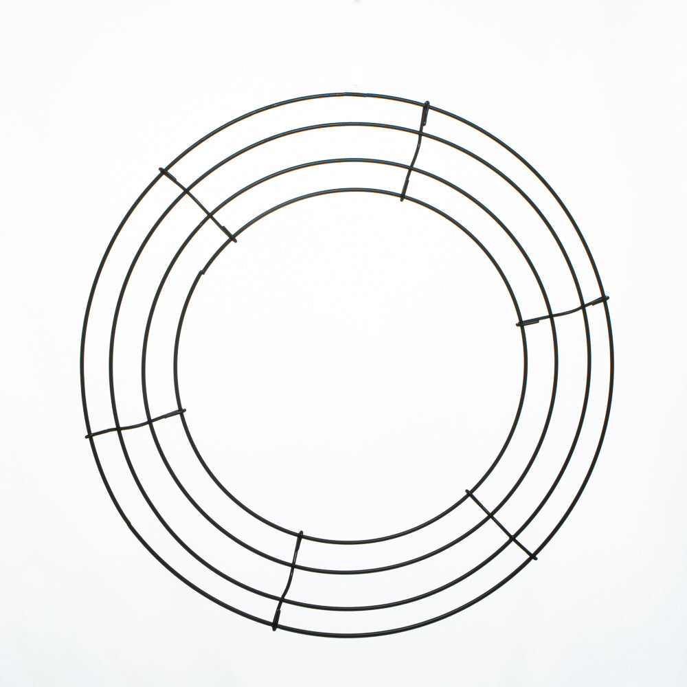 12 Wire Wreath Frame: 3-Wire Black [MD062802] 
