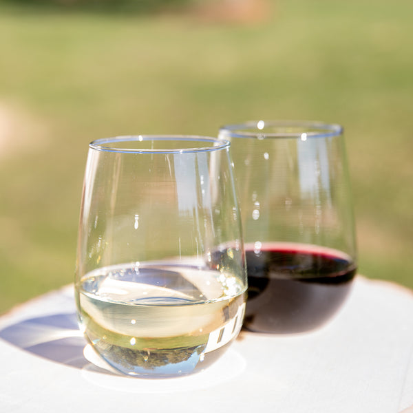 Set of 6 Seeded Stemless Wine Glass 