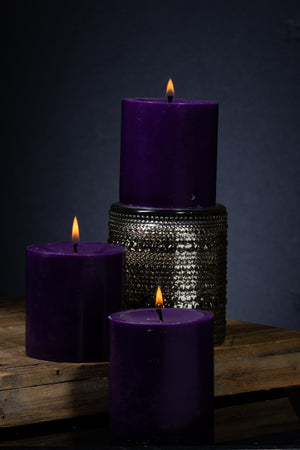 Richland Pillar Candle 3"x3" Purple