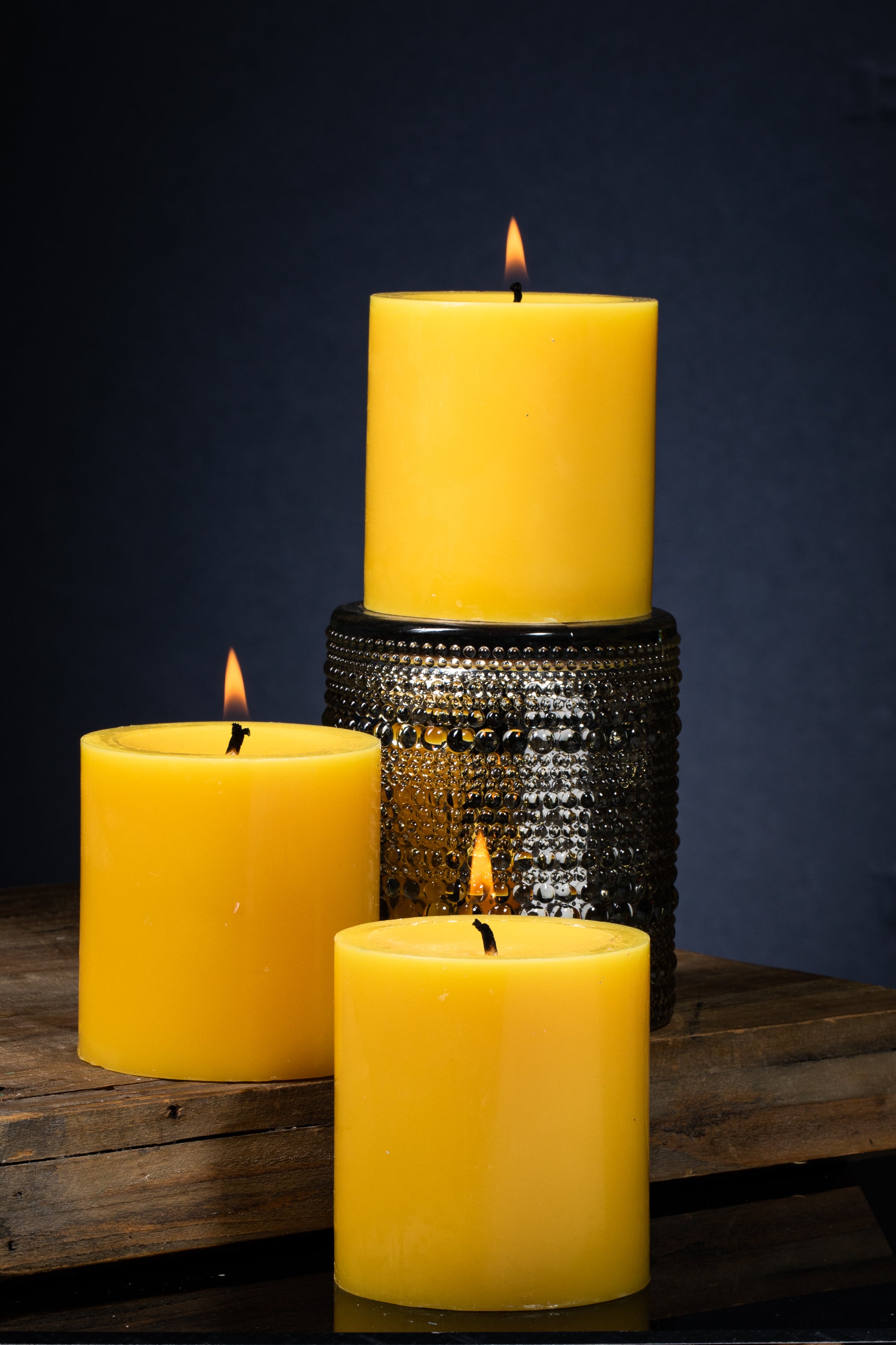 Richland Pillar Candles 3"x3" Yellow Set of 24