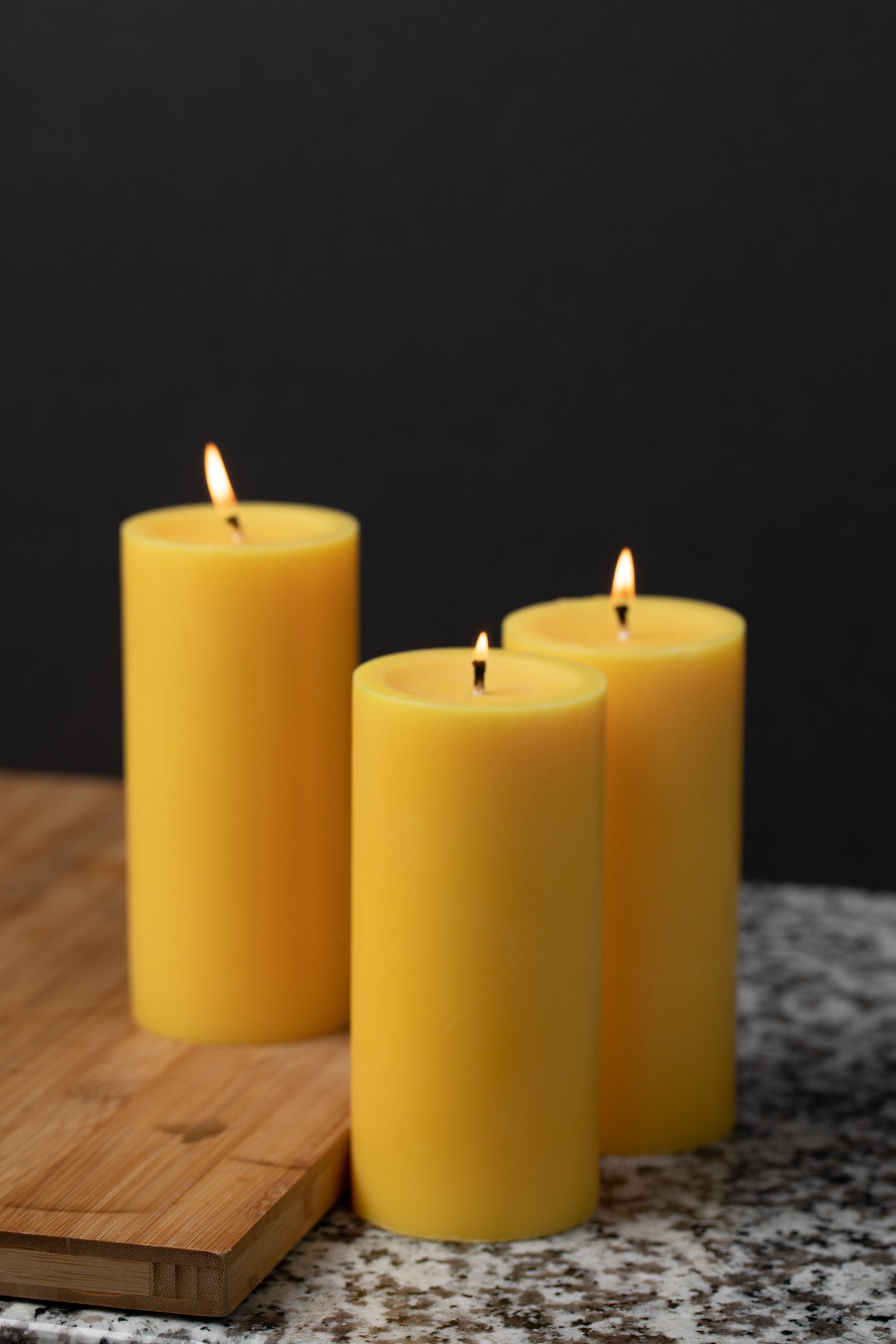 Richland Pillar Candles 3"x6" Yellow Set of 6