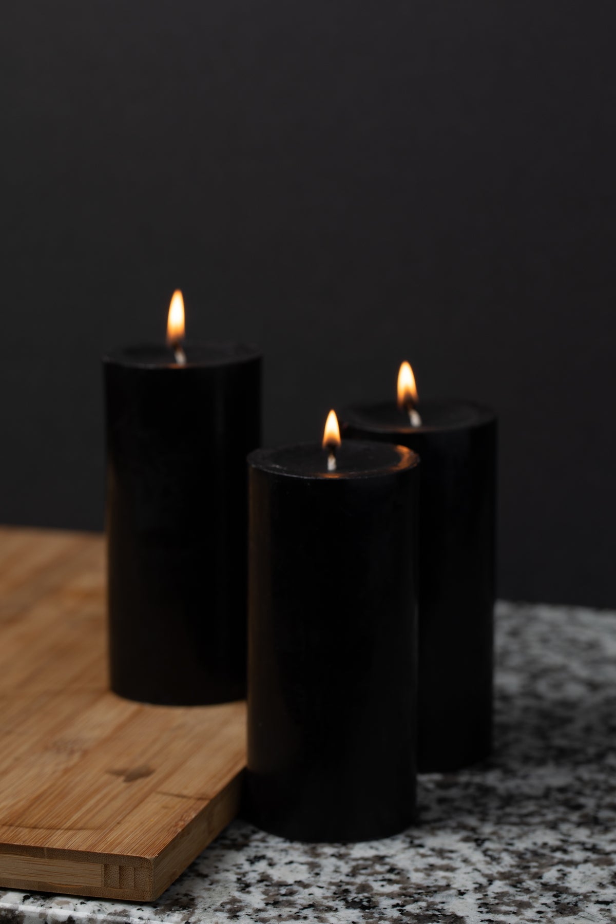 Richland Pillar Candle 3"x6" Black