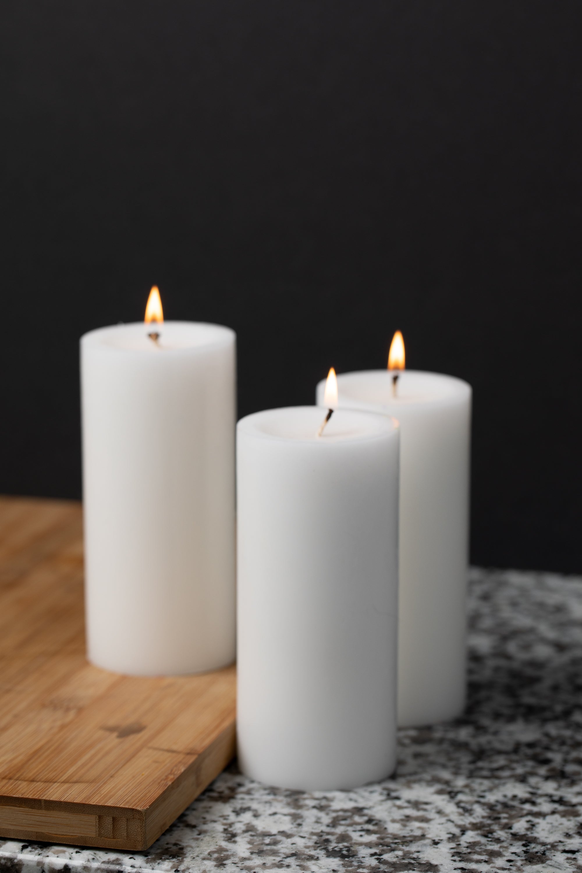 Richland Pillar Candles 3x6 White Set of 24 - Quick Candles