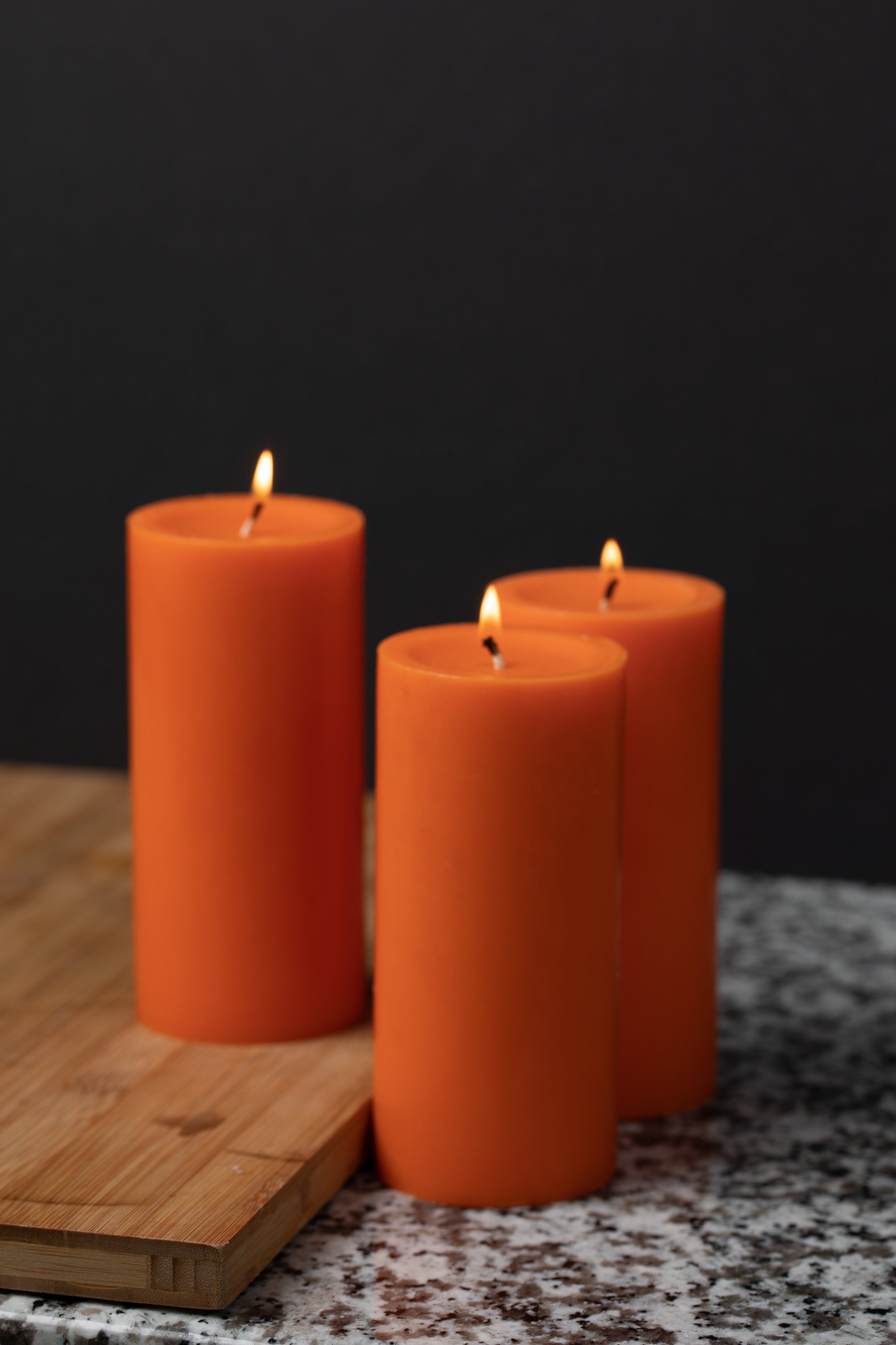 Richland Pillar Candles 3"x6" Orange Set of 12