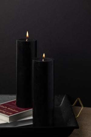 Richland Pillar Candle 3"x9" Black