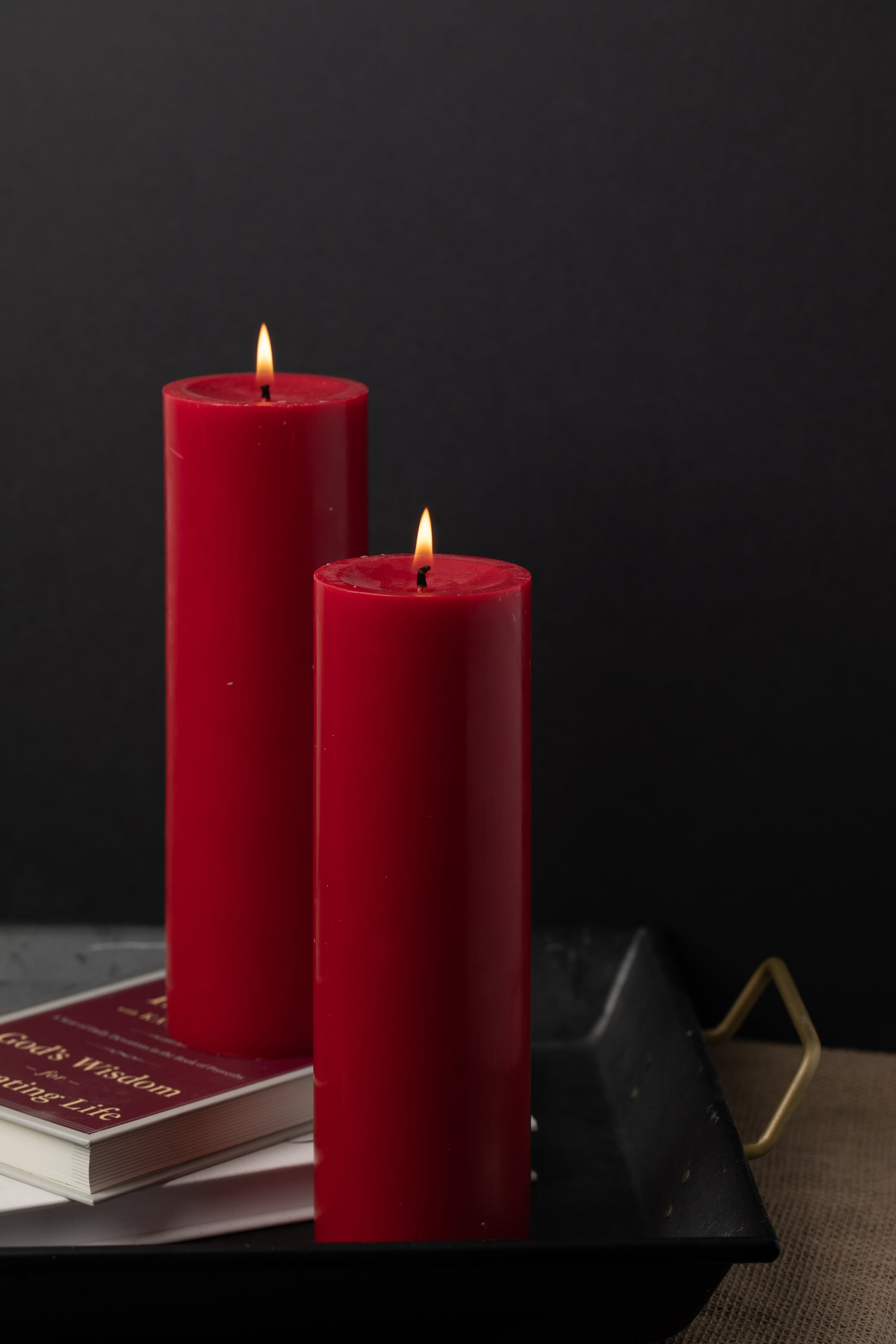 Richland Pillar Candles 3"x9" Red Set of 6