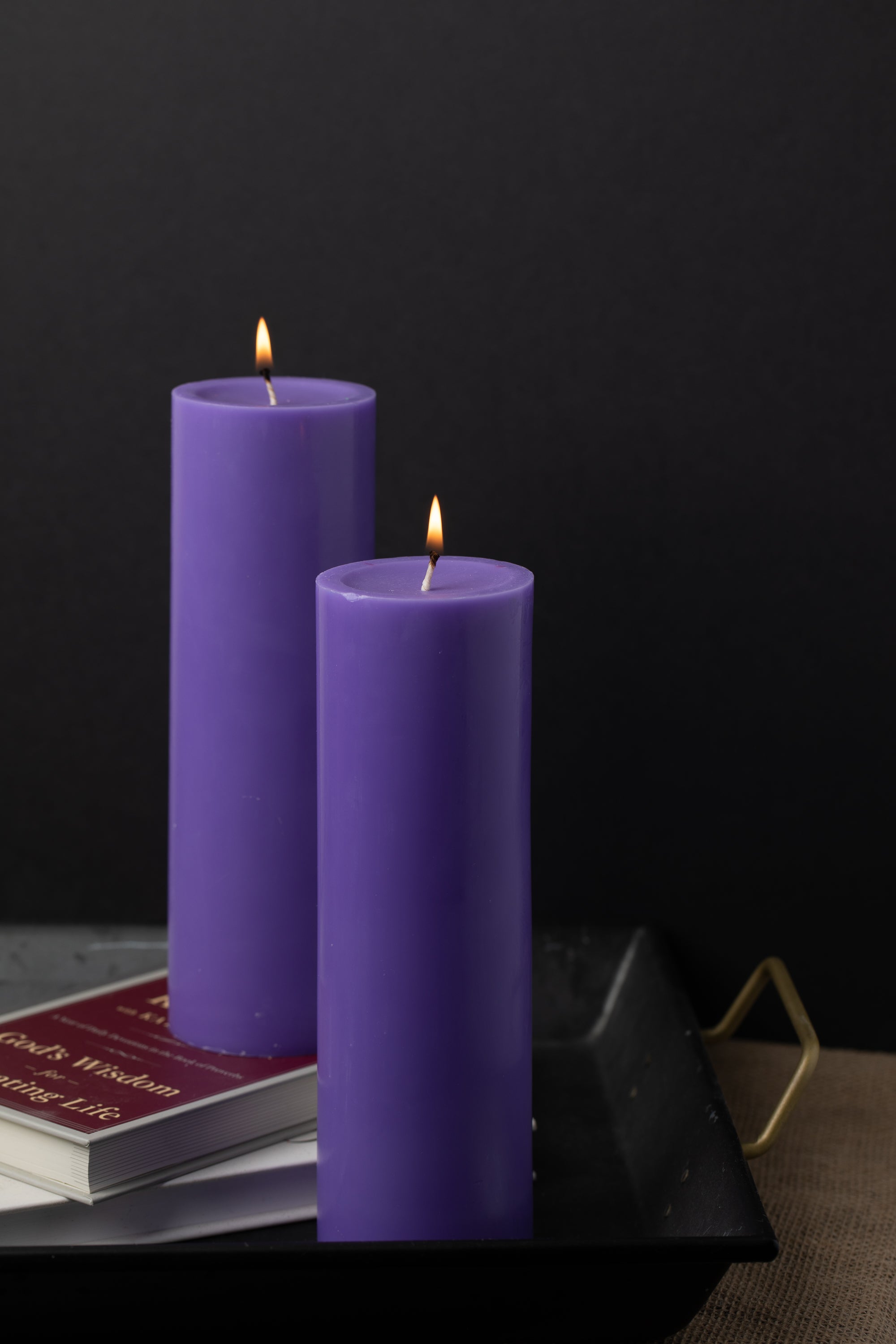 Richland Pillar Candles 3"x9" Lavender Set of 24
