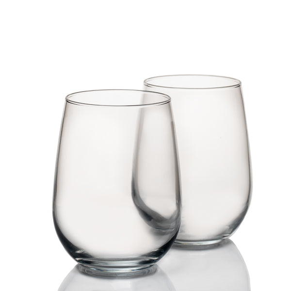 Stemless Wine Glasses Set of 6 