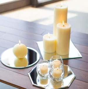 Richland Sphere Candle 3" Ivory Set of 12