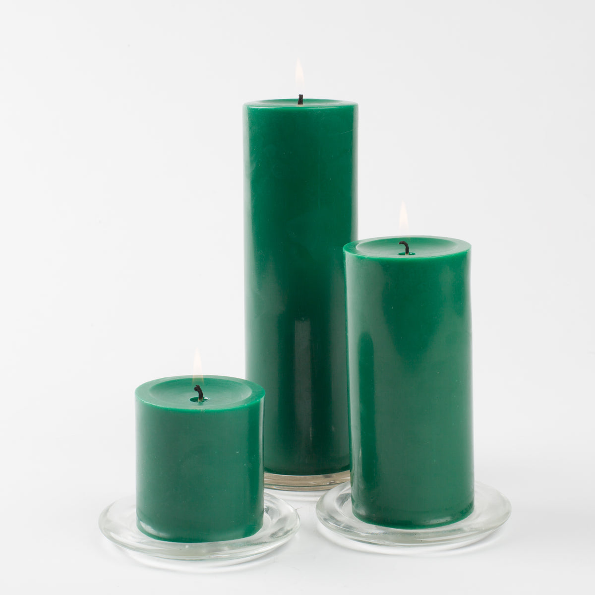 Richland Pillar Candles & Eastland Square Holders Set of 3