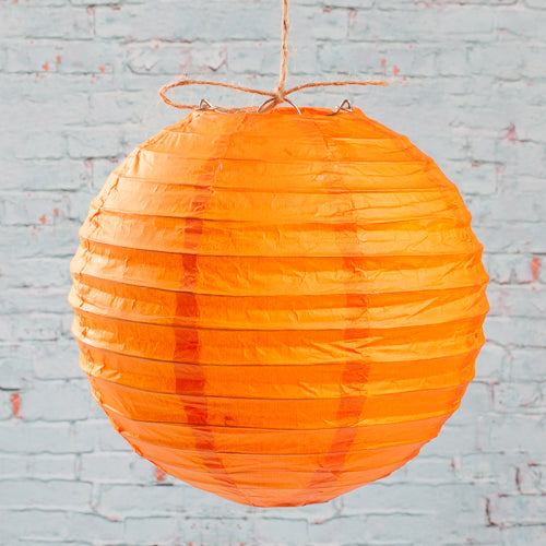 Richland Round Chinese Paper Lanterns 8" Orange