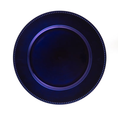 Richland Beaded Charger Plate 13" Royal Blue Set of 12