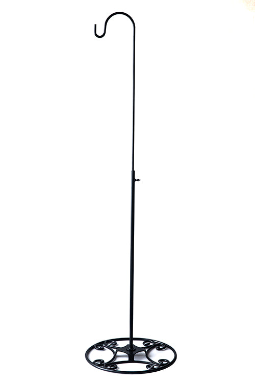 Adjustable Black Iron Shepherds Hook 34"-55"