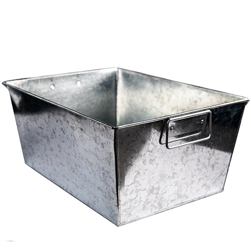 Galvanized  Rectangle Tub with 2  Handles 14x10 with Liner