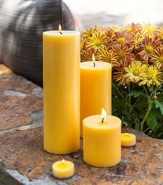 Richland Pillar Candles 3"x3", 3"x6" & 3"x9" Yellow Set of 36