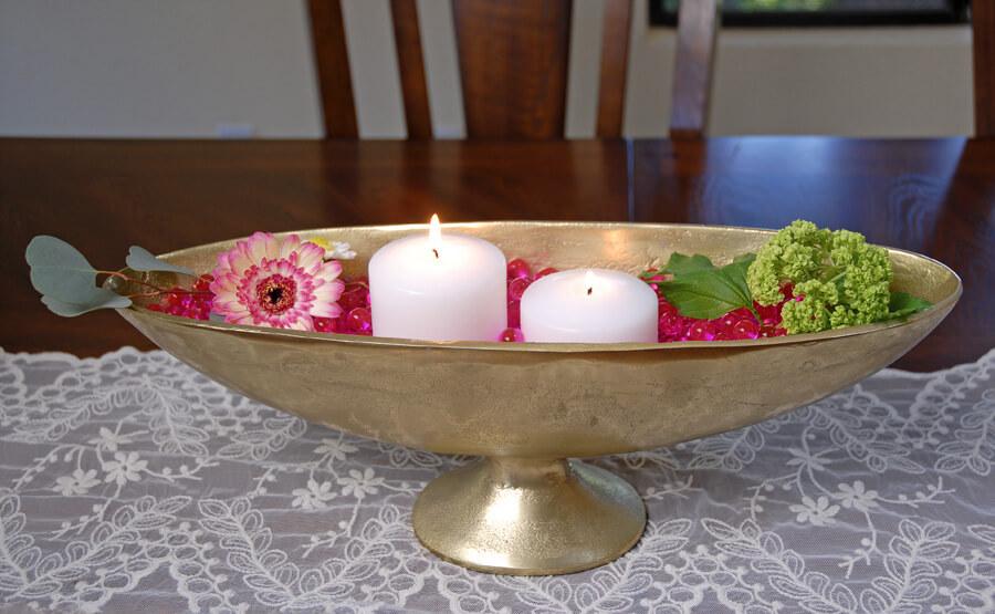 10 Lily Glass Footed Bowl - Quick Candles