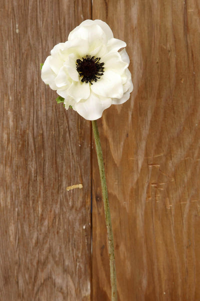 White Anemone Flower 15"
