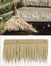 uv proof outdoor artificial thatch shingle 19 x11 tiki bar decorations - thumbnail number 2