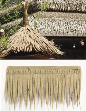 uv proof outdoor artificial thatch shingle 19 x11 tiki bar decorations - thumbnail number 2