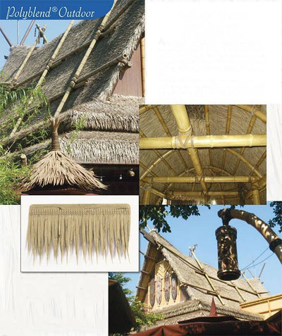 UV-Proof Outdoor Artificial Thatch Shingle -19"x11" - Tiki Bar Decorations - thumbnail number 3