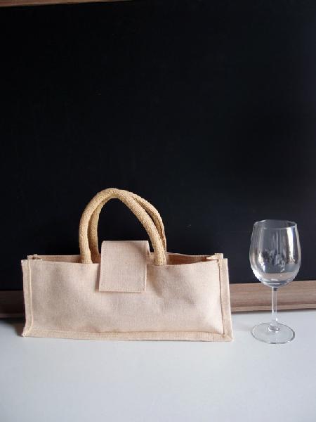 Richland Natural Jute Horizontal Wine Tote Set of 5