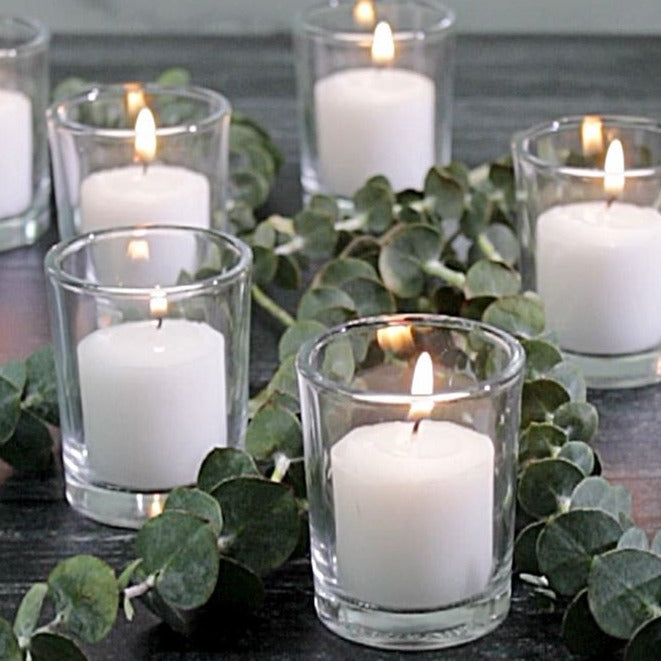 Unscented Votive Candles 24pk- White