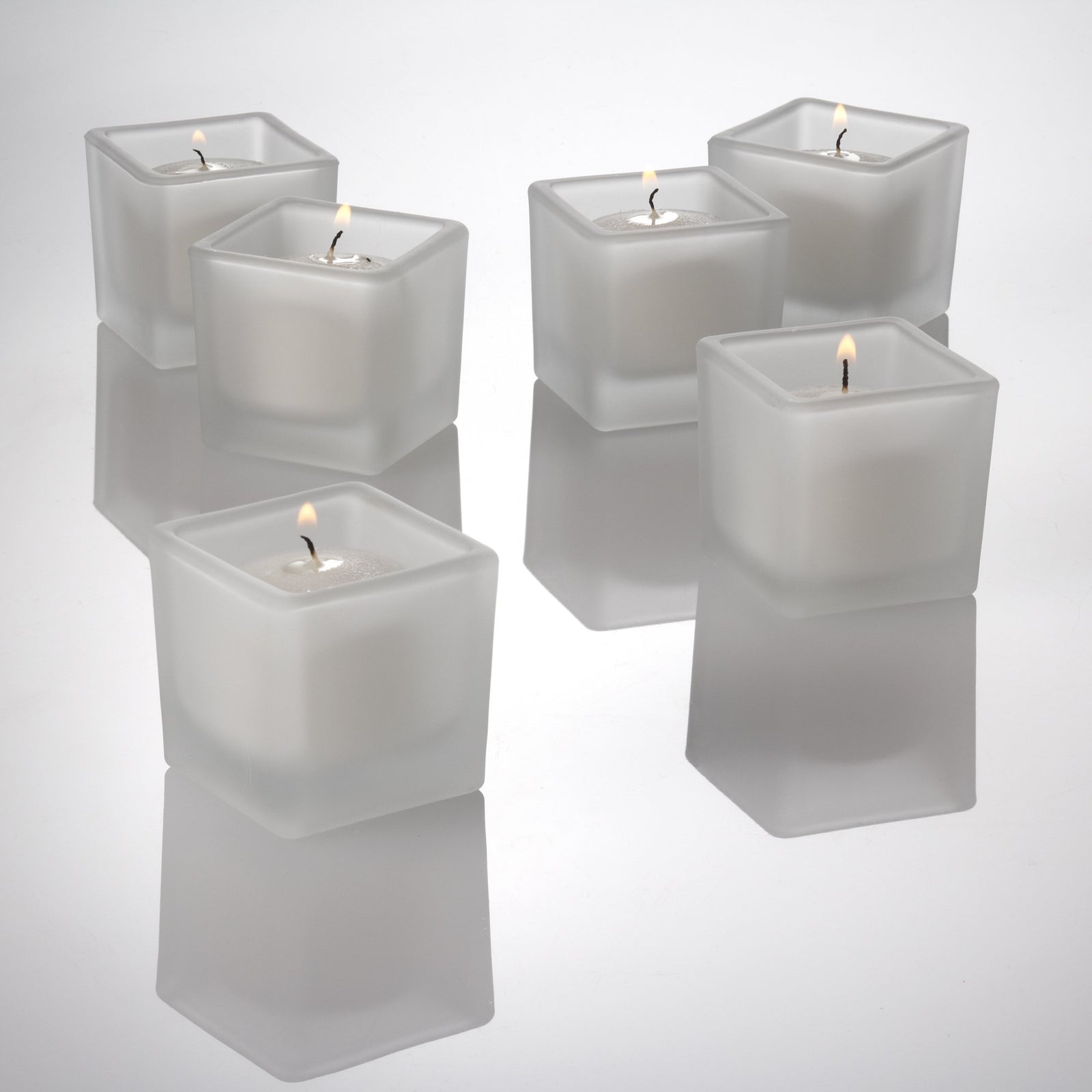 eastland square votive candle holder frosted set of 72