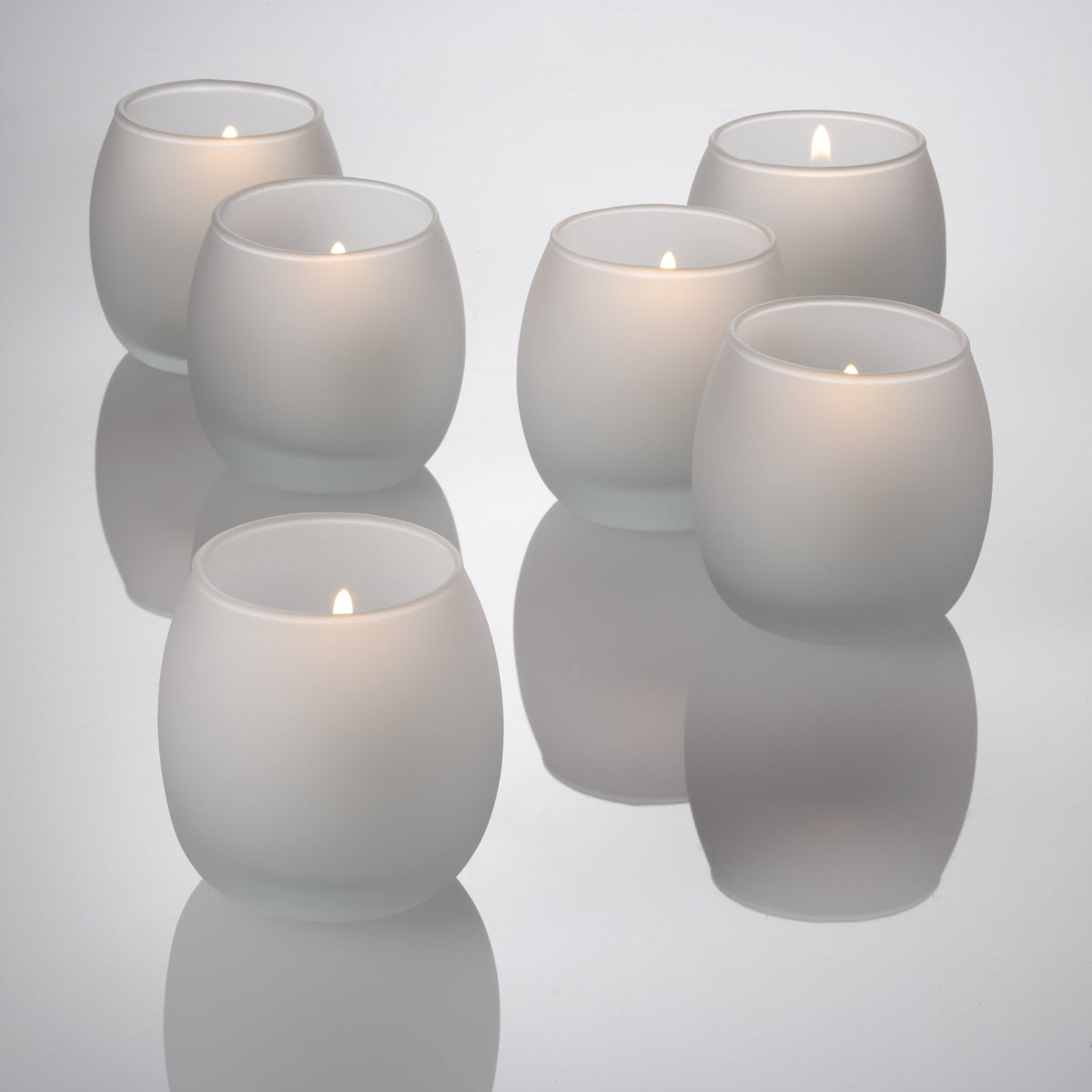 eastland petite hurricane votive candle holder frosted set of 36