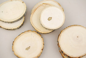 8 Tree Branch Rounds 3.5 - 4.5 in , Coasters