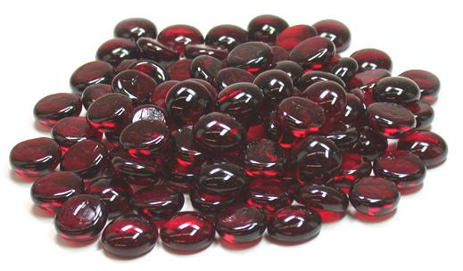 Vase Gems Ruby Red Glass 18 lbs.