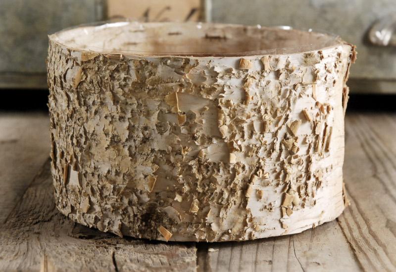 Birch Bark Pots Round 7.5 x 4"