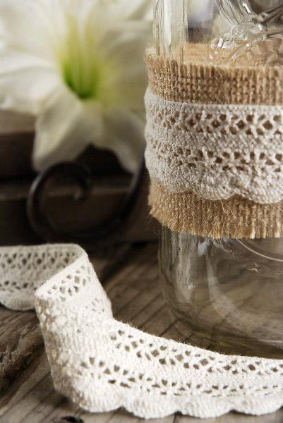 ivory cotton crochet ribbon 1 25 x 10 yards