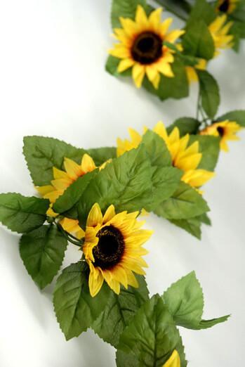 sunflower garland silk 6ft