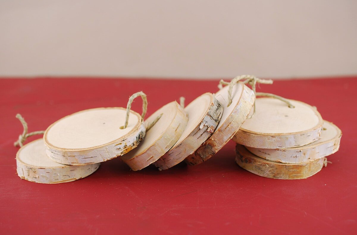 White Birch Tree Slices Natural Wood Circles Rustic Wood Rounds