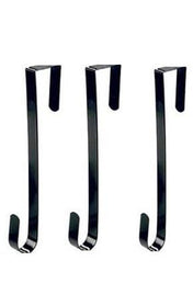 3 Black Metal Wreath Hanger Over the Door, 12 Inch - thumbnail number 1